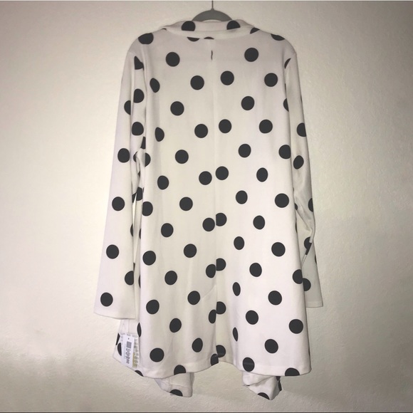 Polka Dots Gwen Blazer LuLaRoe Black & White 3X - Picture 8 of 10